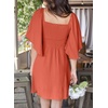 Dokotoo Womens Dresses 2026 Deep V Neck Elegant Bow tie Mini Dress S-XL(Flamingo)