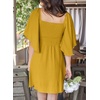 Dokotoo Womens Dresses 2026 Deep V Neck Elegant Bow tie Mini Dress S-XL(Ginger)