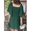 Dokotoo Womens Dresses 2026 Deep V Neck Elegant Bow tie Mini Dress S-XL(Green)