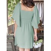 Dokotoo Womens Dresses 2026 Deep V Neck Elegant Bow tie Mini Dress S-XL(Green B)