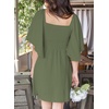 Dokotoo Womens Dresses 2026 Deep V Neck Elegant Bow tie Mini Dress S-XL(Moss)