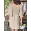 Dokotoo Womens Dresses 2026 Deep V Neck Elegant Bow tie Mini Dress S-XL(Parchment)
