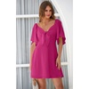 Dokotoo Womens Dresses 2026 Deep V Neck Elegant Bow tie Mini Dress S-XL(Rose Red)