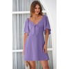 Dokotoo Womens Dresses 2026 Deep V Neck Elegant Bow tie Mini Dress S-XL(Wisteria)