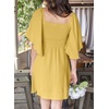 Dokotoo Womens Dresses 2026 Deep V Neck Elegant Bow tie Mini Dress S-XL(Yellow Cream)