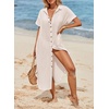 Dokotoo Womens Long Cardigans Swimsuit Cover Ups Summer Beach Dress(Apricot)