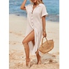 Dokotoo Womens Long Cardigans Swimsuit Cover Ups Summer Beach Dress(Apricot)