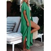Dokotoo Womens Long Cardigans Swimsuit Cover Ups Summer Beach Dress(Bright Green)