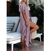 Dokotoo Womens Long Cardigans Swimsuit Cover Ups Summer Beach Dress(Clove)