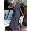 Dokotoo Womens Long Cardigans Swimsuit Cover Ups Summer Beach Dress(Dark Grey)