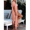 Dokotoo Womens Long Cardigans Swimsuit Cover Ups Summer Beach Dress(Gossamer Pink)