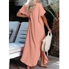 Dokotoo Womens Long Cardigans Swimsuit Cover Ups Summer Beach Dress(Gossamer Pink)