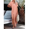 Dokotoo Womens Long Cardigans Swimsuit Cover Ups Summer Beach Dress(Gossamer Pink)