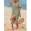 Dokotoo Womens Long Cardigans Swimsuit Cover Ups Summer Beach Dress(Green 02)