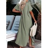 Dokotoo Womens Long Cardigans Swimsuit Cover Ups Summer Beach Dress(Green 02)