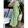 Dokotoo Womens Long Cardigans Swimsuit Cover Ups Summer Beach Dress(Green)