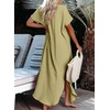 Dokotoo Womens Long Cardigans Swimsuit Cover Ups Summer Beach Dress(Pear Green)