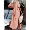 Dokotoo Womens Long Cardigans Swimsuit Cover Ups Summer Beach Dress(Pink 3)