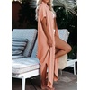 Dokotoo Womens Long Cardigans Swimsuit Cover Ups Summer Beach Dress(Pink 3)