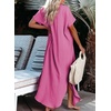 Dokotoo Womens Long Cardigans Swimsuit Cover Ups Summer Beach Dress(Rose)