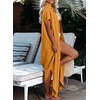 Dokotoo Womens Long Cardigans Swimsuit Cover Ups Summer Beach Dress(Vitality Orange)