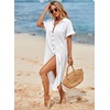 Dokotoo Womens Long Cardigans Swimsuit Cover Ups Summer Beach Dress(White)
