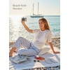 Dokotoo Womens Summer Short Sleeve Crochet Tops Hollow Out Floral Sweaters Beach Vacation Cruise Outfits(White)
