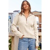 Dokotoo Women’s Sweaters 2026 Fall Winter Quarter Zip Ribbed Cable Knit(Beige)
