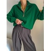 Dokotoo Women’s Sweaters 2026 Fall Winter Quarter Zip Ribbed Cable Knit(Mist Green)