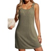 Dokotoo Swimsuit Coverup for Women Sheer Beach Cover Up Dress(Green)