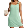 Dokotoo Swimsuit Coverup for Women Sheer Beach Cover Up Dress(Mint Green)