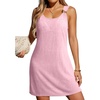 Dokotoo Swimsuit Coverup for Women Sheer Beach Cover Up Dress(Pink)