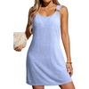 Dokotoo Swimsuit Coverup for Women Sheer Beach Cover Up Dress(Sky Blue)