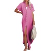 Dokotoo Womens Long Cardigans Swimsuit Cover Ups Summer Beach Dress(Rose)