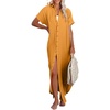 Dokotoo Womens Long Cardigans Swimsuit Cover Ups Summer Beach Dress(Vitality Orange)