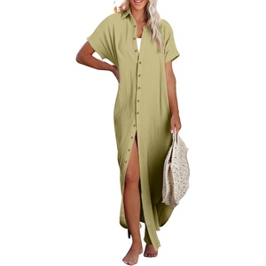 Dokotoo Womens Long Cardigans Swimsuit Cover Ups Summer Beach Dress(Pear Green)